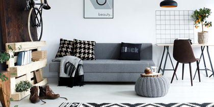 男性の部屋カーテン