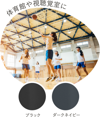 体育館や視聴覚室に