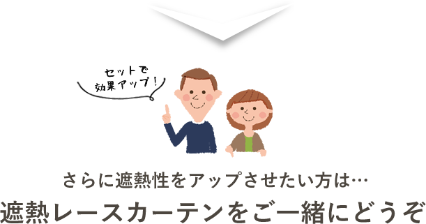 遮熱レースカーテンをご一緒にどうぞ