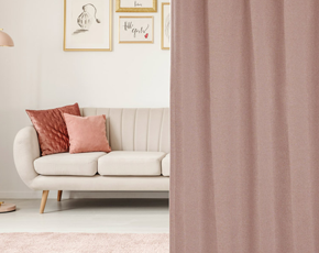 ピンク　10色 シームレス完全遮光カーテン