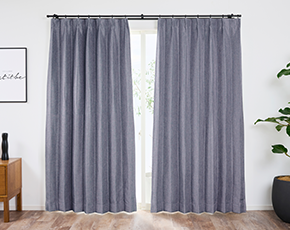 ネイビー 11色 国産最高峰の品質の防炎１級遮光カーテン