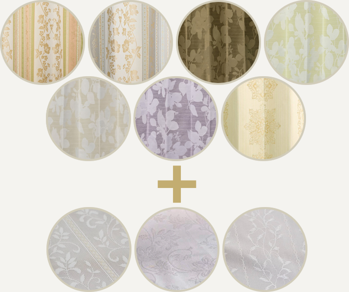 ドレープ７種レース３種から選べます