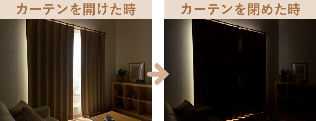 開けたとき閉めたとき