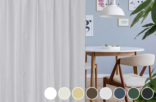 ストライプ調の完全遮光カーテン D-1532