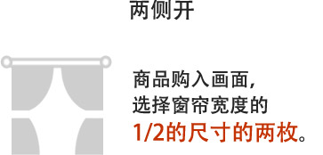 ご購入画面では、幅サイズの1/2サイズが2枚必要となります。