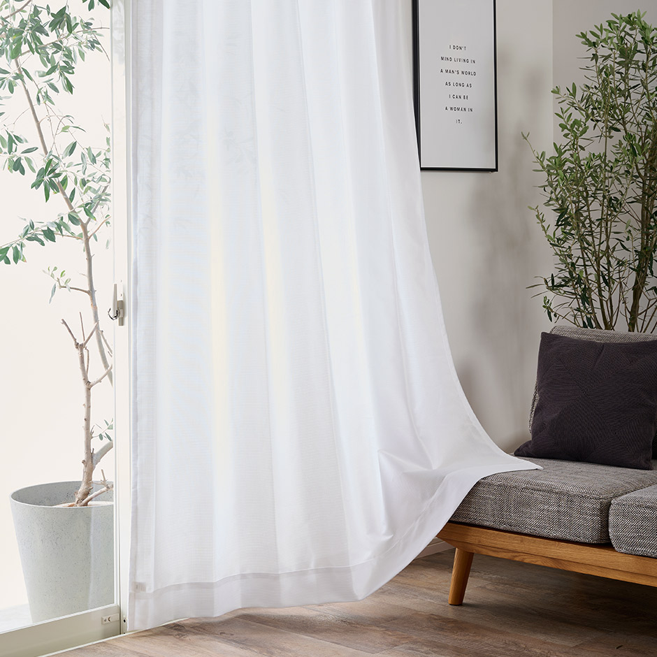 遮熱・ミラー・UVカットレースカーテン　L-0201