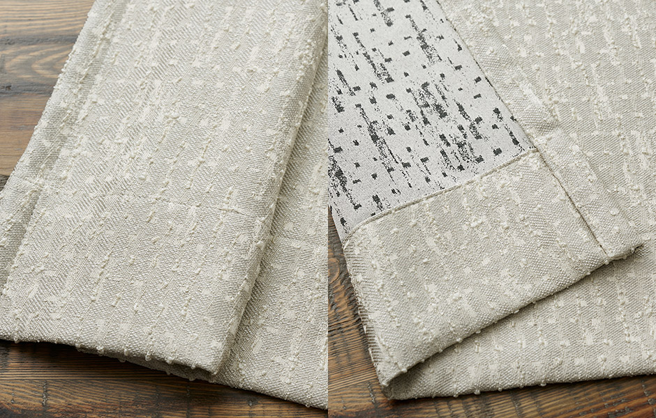 意匠糸がおしゃれな無地調の2級遮光カーテン　ジュクル