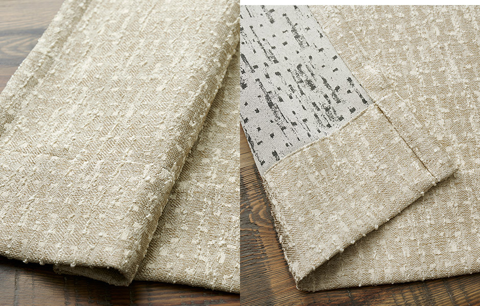 意匠糸がおしゃれな無地調の2級遮光カーテン　ジュクル