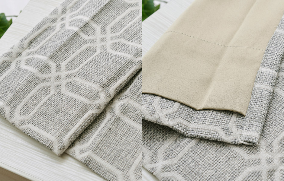 裏地付き３級遮光カーテン　D-1194