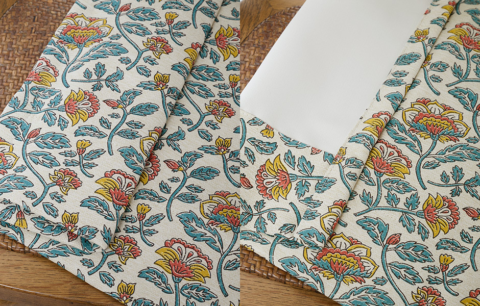 ヨーロッパ風のエレガントな花柄が目を引く1級遮光カーテン　ルトレ（D-1195)