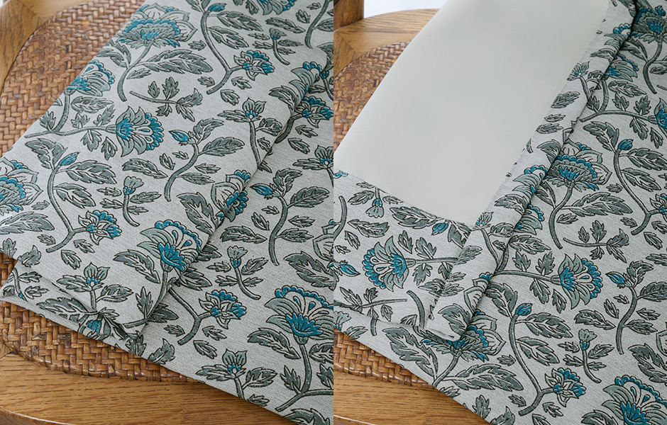 ヨーロッパ風のエレガントな花柄が目を引く1級遮光カーテン　ルトレ（D-1195)