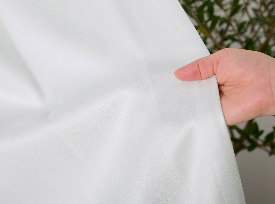 8色 スウェード調・ニュアンスカラーの1・2級遮光防炎カーテン アンズ