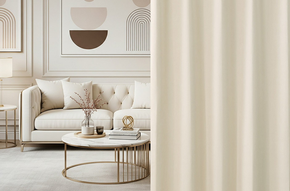 8色 スウェード調・ニュアンスカラーの1・2級遮光防炎カーテン アンズ