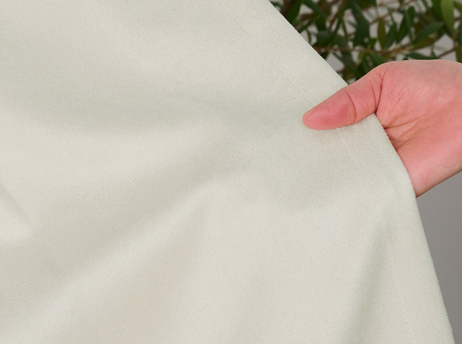 8色 スウェード調・ニュアンスカラーの1・2級遮光防炎カーテン アンズ