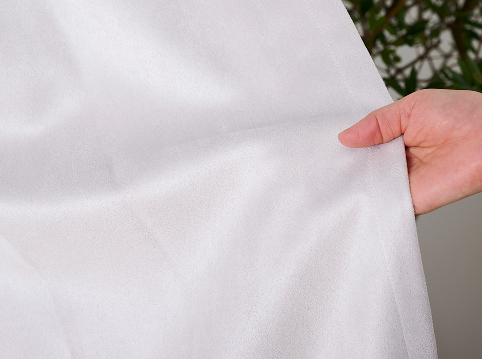 8色 スウェード調・ニュアンスカラーの1・2級遮光防炎カーテン アンズ