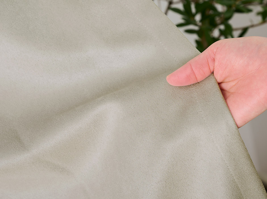 8色 スウェード調・ニュアンスカラーの1・2級遮光防炎カーテン アンズ