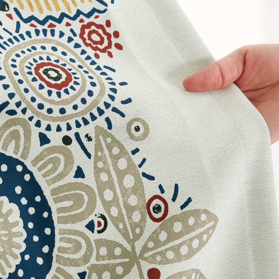 【1級遮光カーテン】北欧モダンな花柄プリント カルナ（D-1195) 