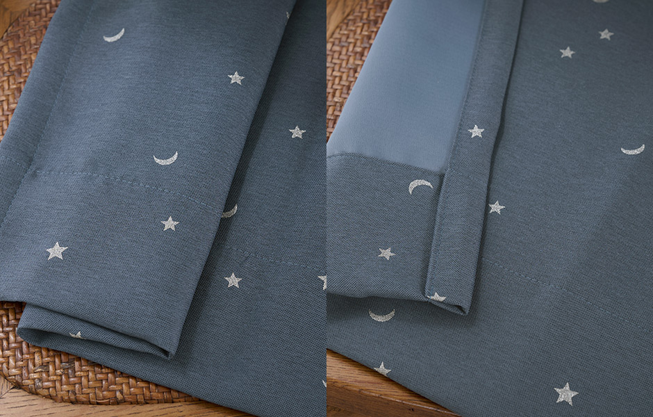 6色　子供部屋に！きらめく星柄がかわいい1・2級遮光カーテン ロケット2（D-1195）