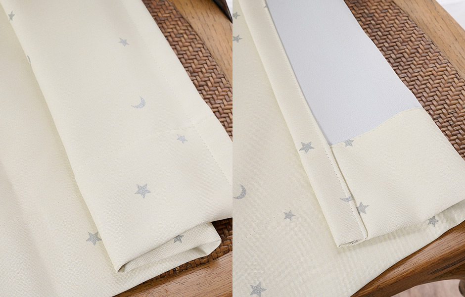 6色　子供部屋に！きらめく星柄がかわいい1・2級遮光カーテン ロケット2（D-1195）