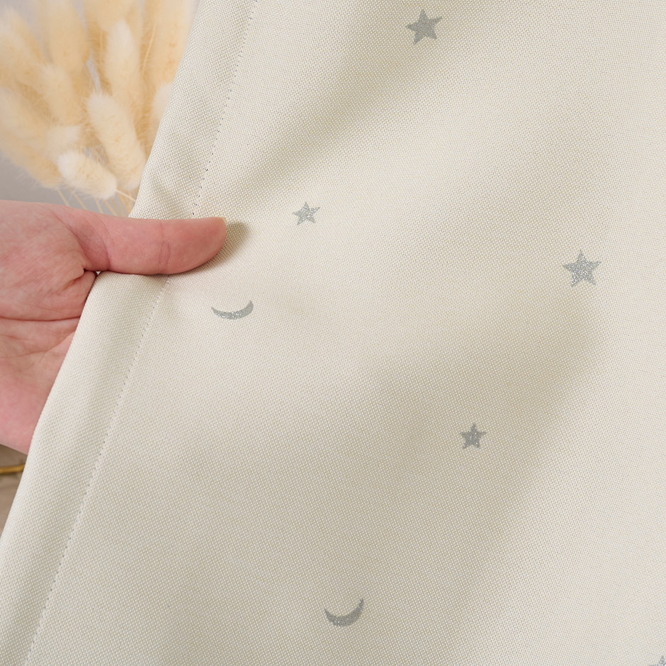 6色　子供部屋に！きらめく星柄がかわいい1・2級遮光カーテン ロケット2（D-1195）