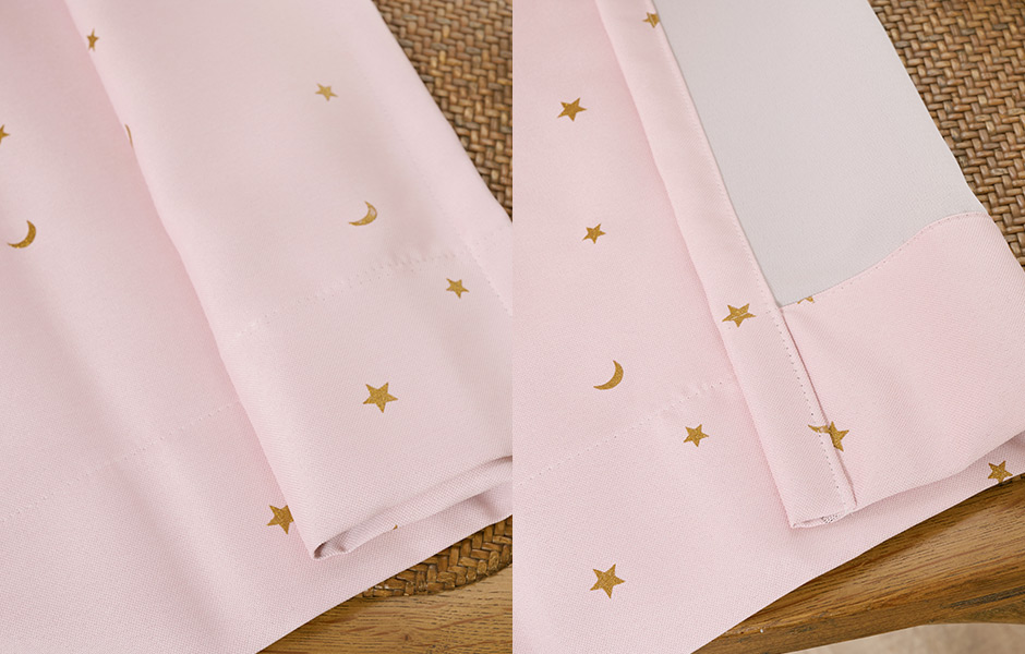 6色　子供部屋に！きらめく星柄がかわいい1・2級遮光カーテン ロケット2（D-1195）