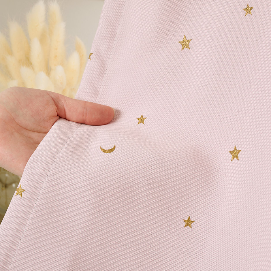 6色　子供部屋に！きらめく星柄がかわいい1・2級遮光カーテン ロケット2（D-1195）