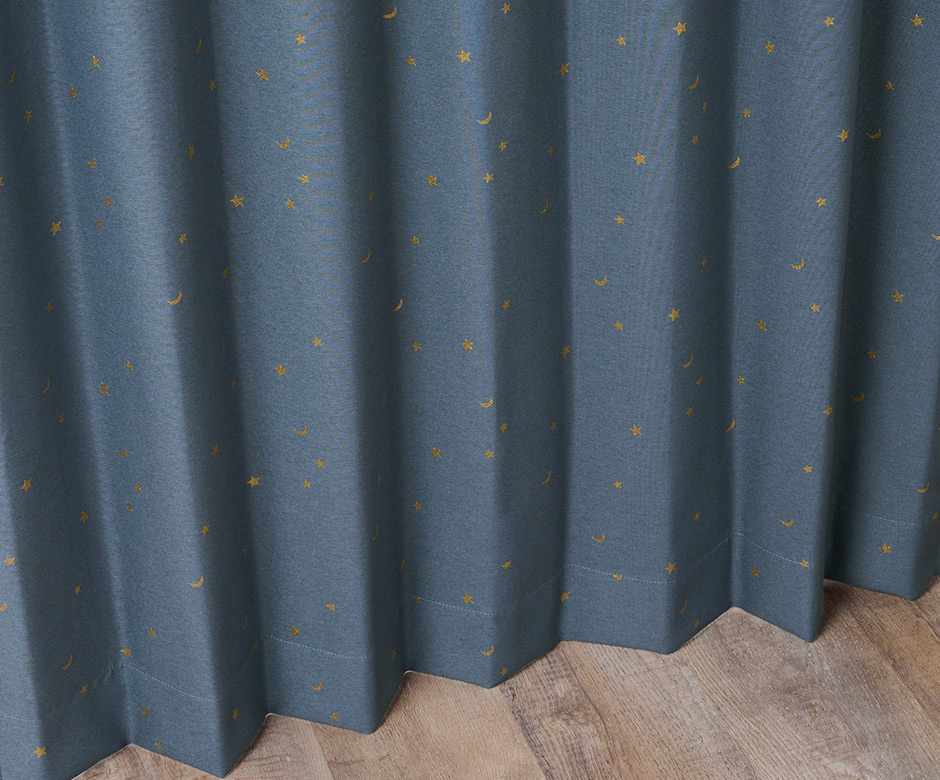 6色　子供部屋に！きらめく星柄がかわいい1・2級遮光カーテン ロケット2（D-1195）