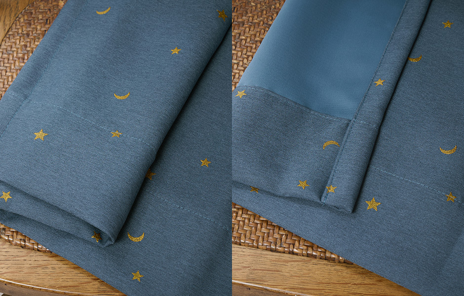 6色　子供部屋に！きらめく星柄がかわいい1・2級遮光カーテン ロケット2（D-1195）