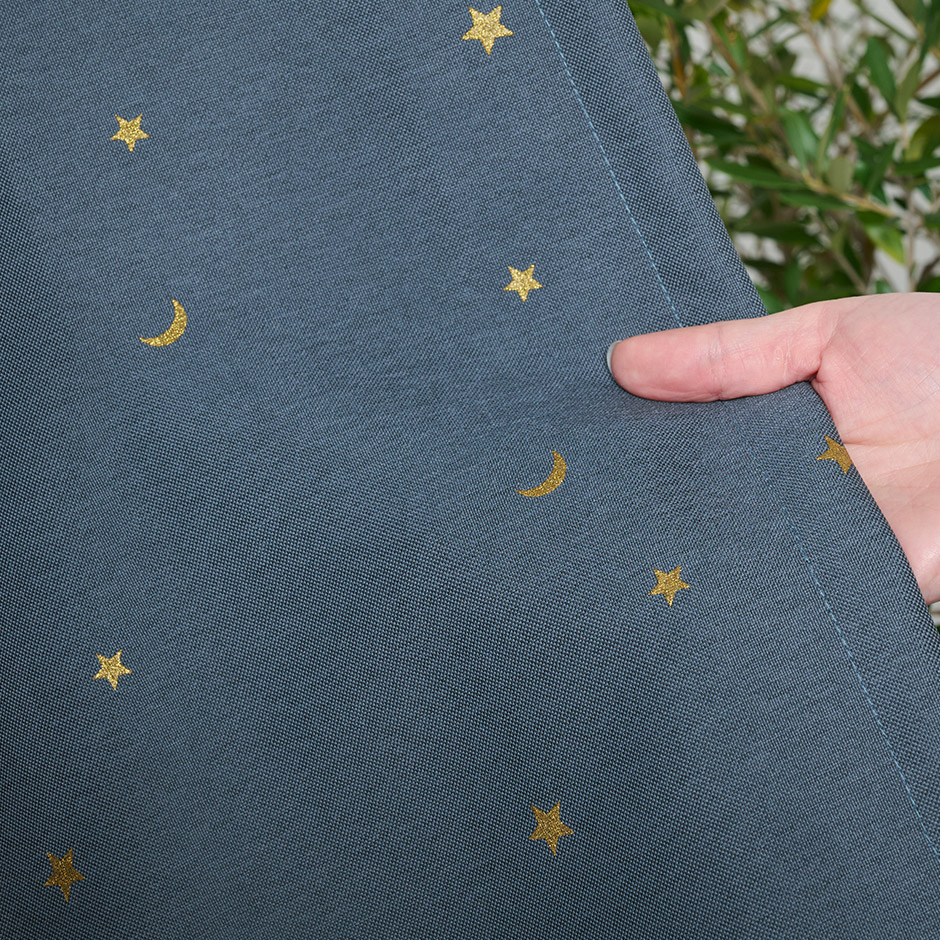 6色　子供部屋に！きらめく星柄がかわいい1・2級遮光カーテン ロケット2（D-1195）