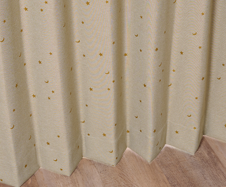 6色　子供部屋に！きらめく星柄がかわいい1・2級遮光カーテン ロケット2（D-1195）