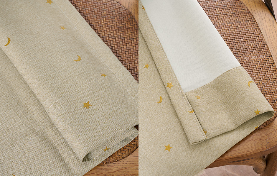 6色　子供部屋に！きらめく星柄がかわいい1・2級遮光カーテン ロケット2（D-1195）