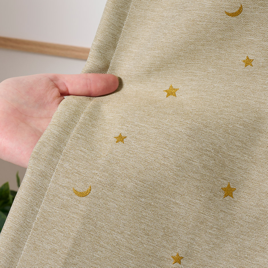 6色　子供部屋に！きらめく星柄がかわいい1・2級遮光カーテン ロケット2（D-1195）