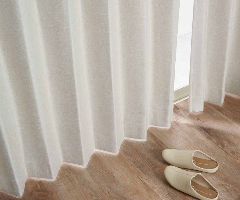 ナチュラルな1級遮光防炎カーテン D4362