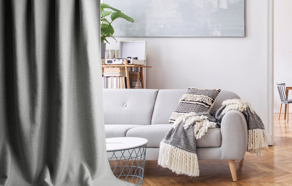 ナチュラルな1級遮光防炎カーテン D4362