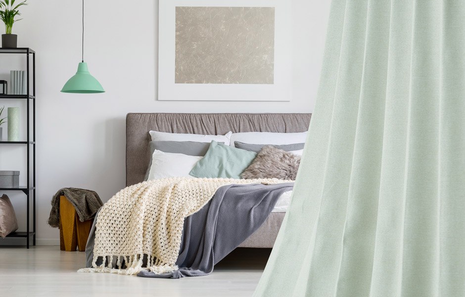 ナチュラルな1級遮光防炎カーテン D4362