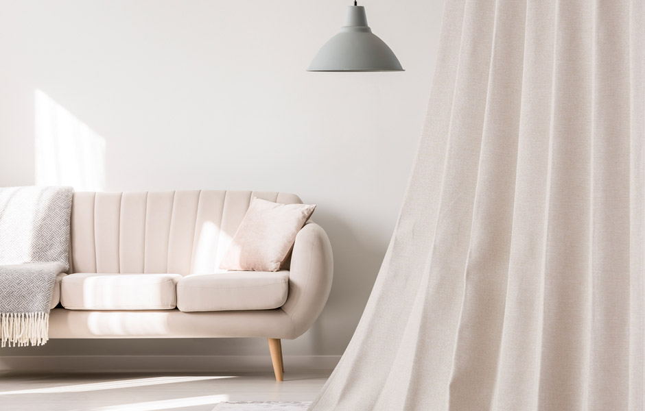 ナチュラルな1級遮光防炎カーテン D4362