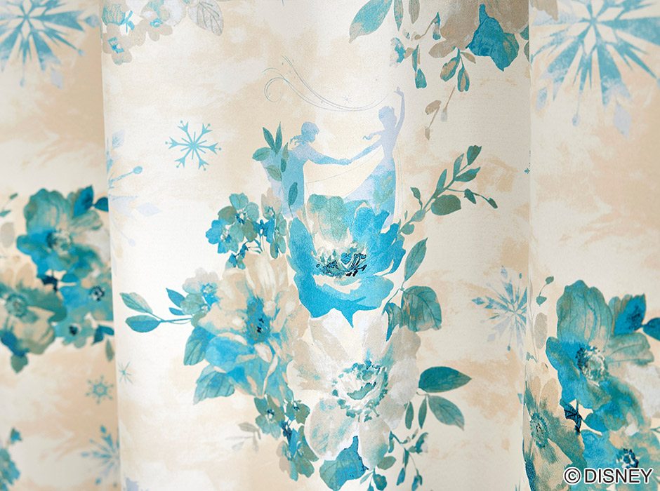 ディズニーレースカーテン　フラリーアイスボイル〔プリンセス〕（L-1296)