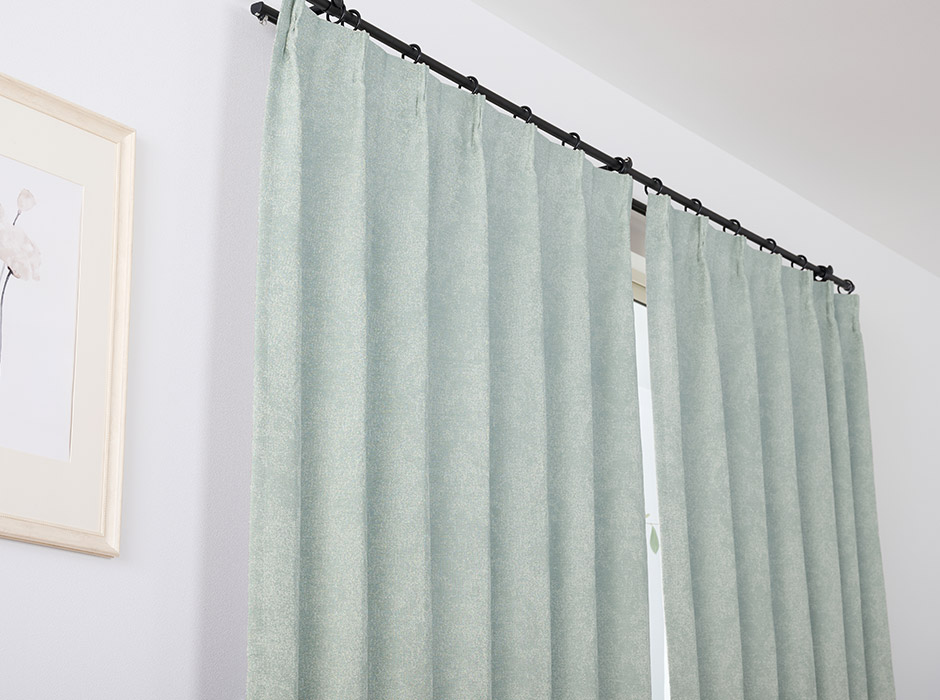 大人モダンなジャガード織ダマスク柄・シームレス完全遮光カーテン　YH23V