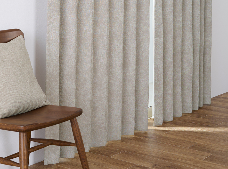 大人モダンなジャガード織ダマスク柄・シームレス完全遮光カーテン　YH23V