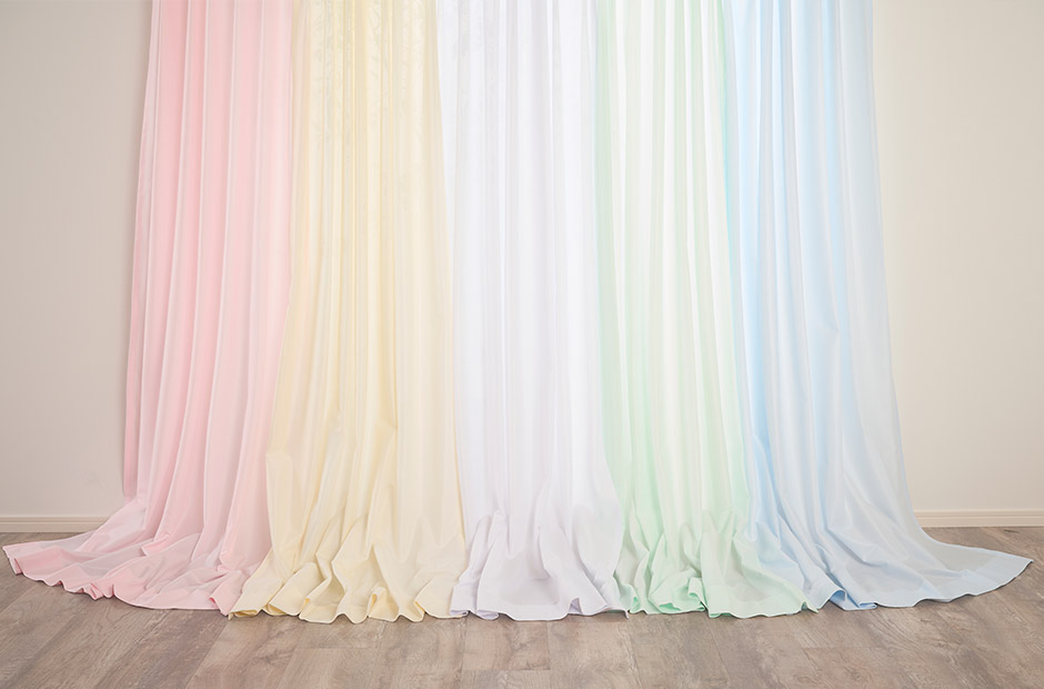 帝人「涼しや(R)」を使用した遮熱・遮像・UVカット・防炎レースカーテン L-1254