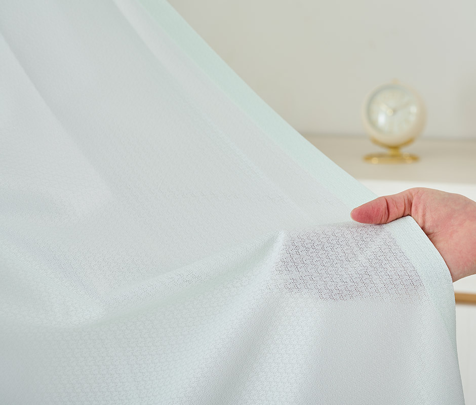 帝人「涼しや(R)」を使用した遮熱・遮像・UVカット・防炎レースカーテン L-1254