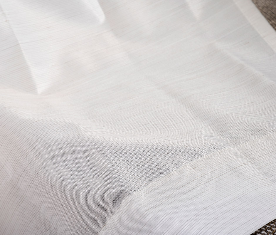 帝人「涼しや(R)」を使用！かすれ調デザインの遮熱・遮像レースカーテン　L-1255