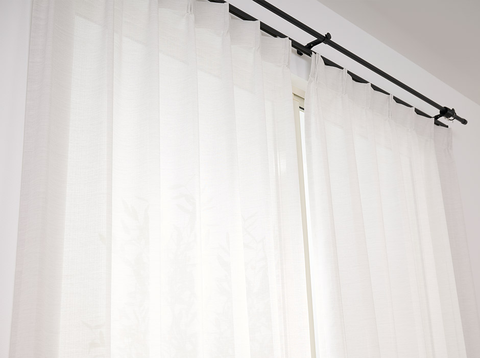 リネンのような風合い 遮熱・UVカットレースカーテン カーヴェ