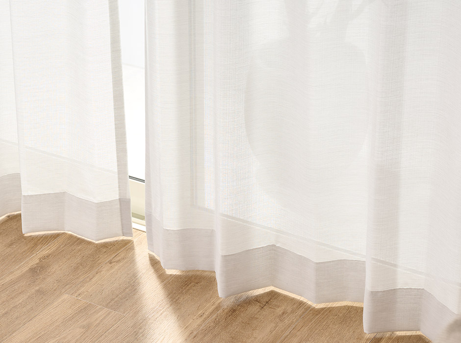 リネンのような風合い 遮熱・UVカットレースカーテン カーヴェ