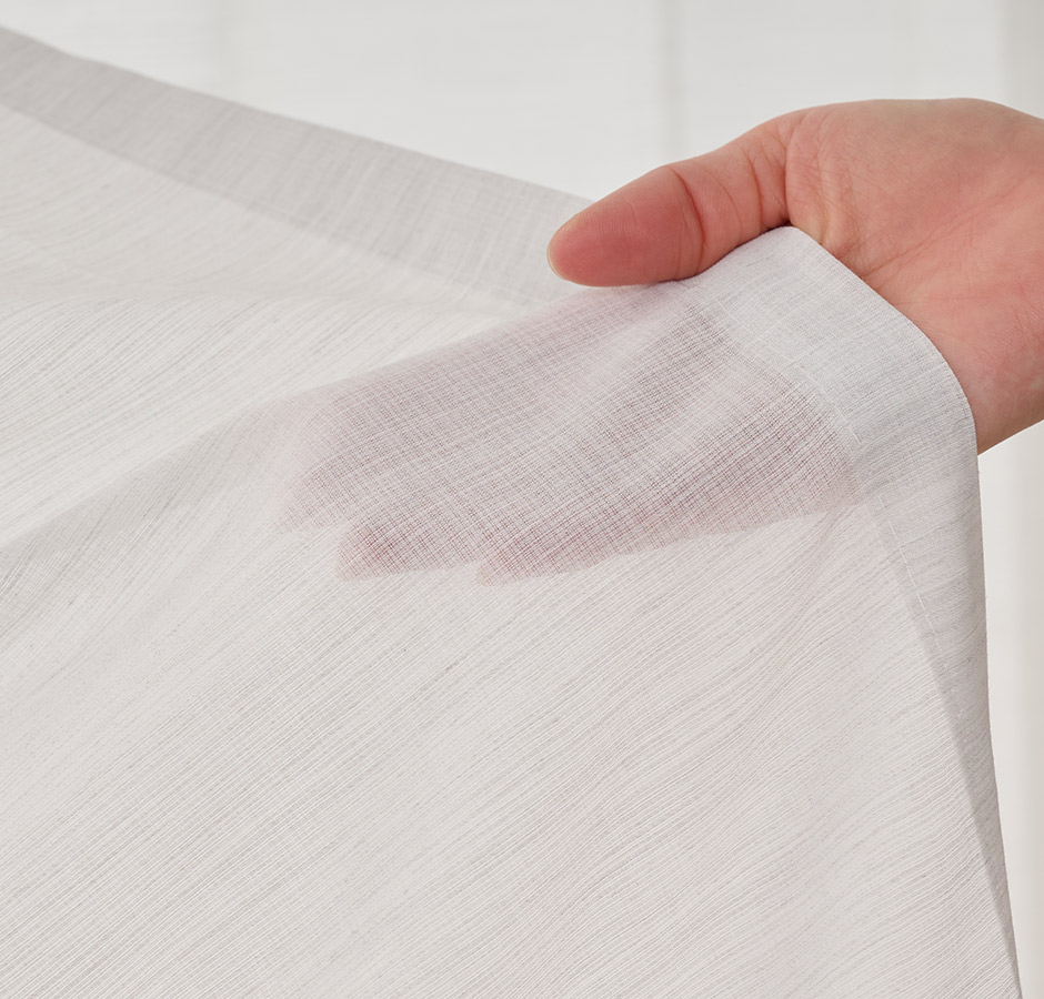 リネンのような風合い 遮熱・UVカットレースカーテン カーヴェ