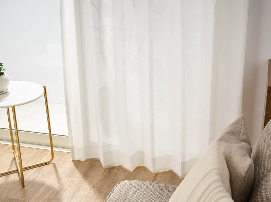 リネンのような風合い 遮熱・UVカットレースカーテン カーヴェ