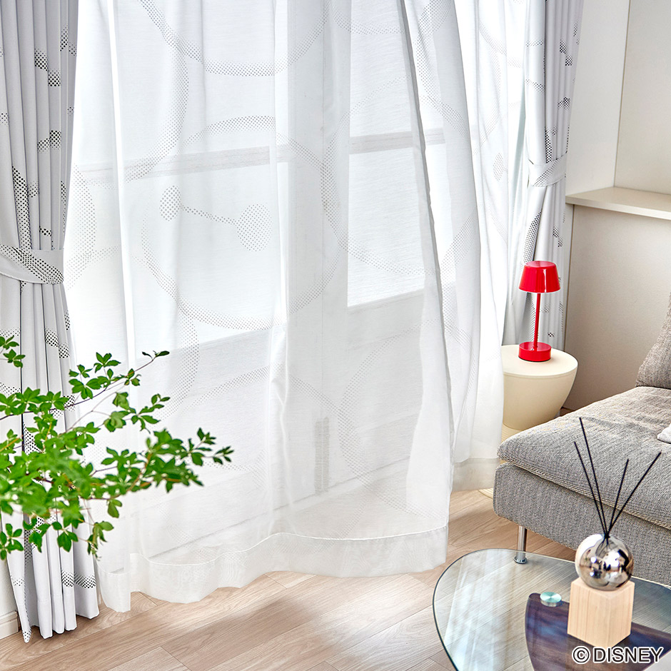 ディズニーレースカーテン　ベイマックスボイル〔ベイマックス〕（L-1296) 