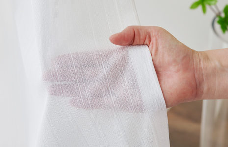 遮像・ミラー・UVカット・採光レースカーテン　L-1238