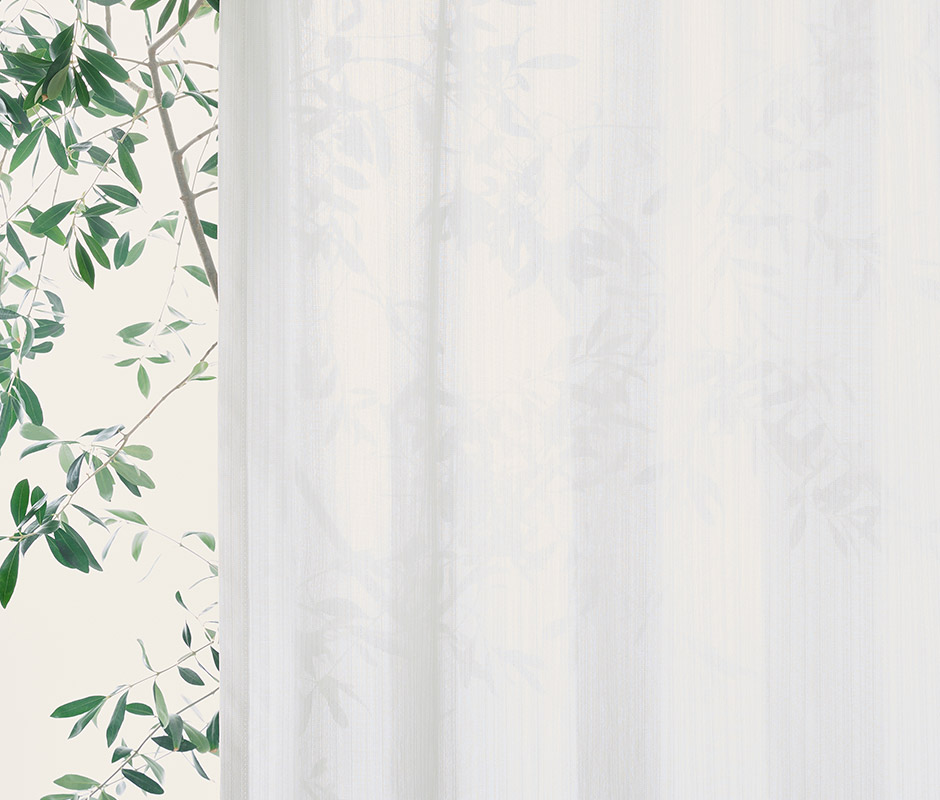 きらめくラメがおしゃれな採光・遮熱・遮像・UVカットレースカーテン L-1259