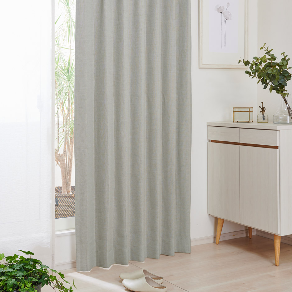 まるでリネンのようなナチュラルな2級遮光カーテン FP0112P